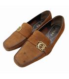 MOCASIN MUJEL スエード ローファー 37(23.5cm) BROWN(ブラウン)