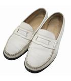 SPORTS フラットシューズ レザー ローファー 71/2(25cm-25.5cm) WHITE(ホワイト)