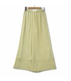 ユニクロ UNIQLO シフォンプリーツ スカートパンツ S イエロー