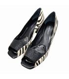 オープントゥ ハコラ パンプス 71/2 M (24.5cm) ZEBRA(ゼブラ) 春夏