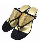 BACNGOOD スパンコール サンダル 6M(23cm) GOLD/BLACK(ゴールド/ブラック) 春夏