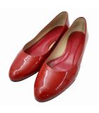 エナメルレザー プレーン フラットパンプス 372/1(24cm) RED(レッド)