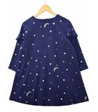 TOMO COLLECTION レインボウ 7分袖 フリル コンシャツ チュニック F NAVY(ネイビー) 春夏