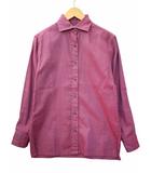 オールドイングランド OLD ENGLAND コットン マイクロチェック 長袖 シャツ 36(S) RED(レッド) 春秋