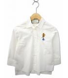 グッチ GUCCI 619466 ZAE8E ベアーエンブロイダリー 7分袖 シャツ 40(S) WHITE(ホワイト)