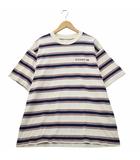 コーチ COACH リラックスド ストライプ 半袖  Tシャツ S CREAM MULTI クリームマルチ CAF24