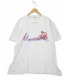 モンクレール MONCLER クルーネック ロゴプリント 刺繍 半袖 コットン Tシャツ XXL WHITE ホワイト H10918C00042 8390T