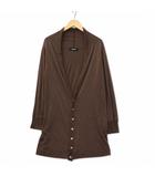 ズッカ zucca フーディー ロングニットソーカーディガン ブラウン M