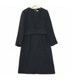 ジバンシィ GIVENCHY 千鳥格子柄 ワンピース スーツ 10 ブラック
