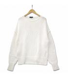 セオリー Theory ROYAL COTTON CHUNKY SLIT PO チャンキーニット プルオーバー ホワイト S