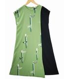 シセンドウ 詩仙堂 HITOSHI TAMURA TOMO COLLECTION ちりめん 蝶々プリント フレンチスリーブ ワンピース LIGHTGREEN(ライトグリーン) 春夏