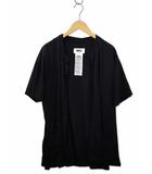 レイヤード クルーネック 半袖 Tシャツ M(W) S(M) BLACK(ブラック)