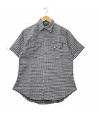 シュガーケーン SUGAR CANE 総柄 ウエスタン ボタンアップ 半袖シャツ M GRAY × BLACK グレー × ブラック SC31241
