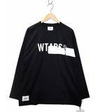 2026SS LIM / LS / COTTON クルーネック ロゴプリント シルケット加工 長袖 Tシャツ ロンT 4(XL) BLACK(ブラック)