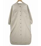 ジョンブル JOHNBULL ノーカラー シャツコート シャツワンピースコート F BEIGE(ベージュ) 春秋