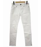 ストレッチ スキニー テーパード デニムパンツ 38(M) WHITE(ホワイト)