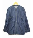 デニム バンドカラー シャツ M INDIGO(インディゴ) 春秋
