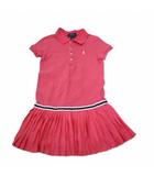 ポロ ラルフローレン POLO RALPH LAUREN プリーツスカート ドッキング ポロシャツワンピース ピンク 4 (約4歳 101-108cm)