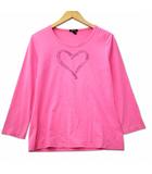 ハート カラーストーン ロンTシャツ カットソー 38 ピンク
