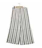 WIDE LEG ストライプ ワイドレッグ パンツ 40 WHITE ホワイト