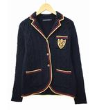 ラルフローレン RALPH LAUREN ウール カシミヤ エンブレム ニット ジャケット XL BLACK(ブラック) 秋冬