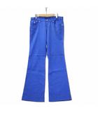 ポニー刺しゅう ストレッチ コットンツイル ロングパンツ ブルー 5f (M-L) 国内正規品