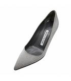 マノロブラニク MANOLO BLAHNIK BB ラメ ポインテッドトゥ ピンヒール パンプス 35(22cm) SILVER(シルバー)