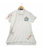 ポロ ラルフローレン POLO RALPH LAUREN SKINNY FIT スキニーフィット 半袖 プリント ポロシャツ M WHITE ホワイト