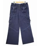 カラー デニム カーゴパンツ 8(LL) 大きいサイズ NAVY(ネイビー)