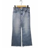 2025AW CLAIRE Flare ウォッシュ加工 ストレッチ フレア デニムパンツ 25 カットオフビンテージサックス(CVS)