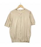 ユニクロ UNIQLO エクストラライトクルーネックカーディガン 半袖 ベージュ XL