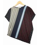 ビューティフルピープル beautiful people ドット ストライプ アシンメトリー カットソー 36(S) MULTICOLLAR(マルチカラー) 春夏