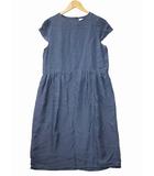 ビュルデサボン bulle de savon フレンチスリーブ バックボタン ミモレ丈 ワンピース F BLUE(ブルー) 春夏