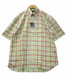 ダンヒル dunhill コットン チェック シャツ イギリス製 L グリーン