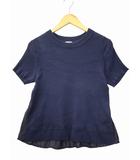 レキサミ REKISAMI バックストライプ 異素材 切替 リブニット トップス 1(S) NAVY(ネイビー) 春夏