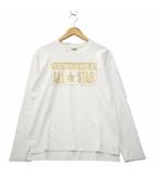 コンバース CONVERSE プリント 長袖 クルーネック コットン Tシャツ M WHITE ホワイト 7473-3563