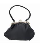  drap がま口 ハンドバッグ パーティーバッグ BLACK(ブラック)