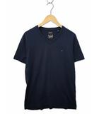 ディーゼル DIESEL Vネック ワンポイントチャーム 半袖 Tシャツ S NAVY(ネイビー)