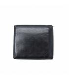 エンポリオアルマーニ EMPORIO ARMANI 総ロゴ 型押し 二つ折り財布 小銭入れあり ブラック