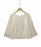 ビバユー VIVA YOU コットン レースアップ  バックプリント トレーナー 2(M) IVORY(アイボリー) 春秋