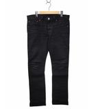 USA製 SLIM FIT スリムフィット セルビッチ ブラック デニムパンツ 34 BLACK(ブラック)