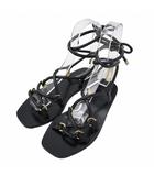 ジミーチュウ JIMMY CHOO Aziza Flat Sandals アジザ フラットサンダル 35(22cm) BLACK(ブラック) 春夏