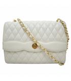 ハナエモリ HANAE MORI ヴィンテージ ターンロック キルティング チェーン ショルダーバッグ WHITE(ホワイト)
