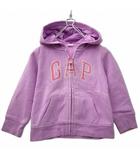 ベビーギャップ BABY GAP 裏起毛 ラメロゴ スウェット パーカー 3Y(95-100cm相当) パープル