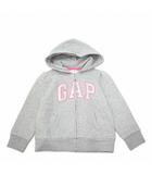 ベビーギャップ BABY GAP 裏フリース起毛 ジップアップ スウェット パーカー グレー 5Y 110cm