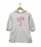 ベビーギャップ BABY GAP Disney コラボ 裏起毛 スウェット フーディー ワンピース グレー×ピンク 5Y 110cm