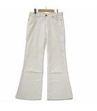 ユニクロ UNIQLO スーパーストレッチコーデュロイブーツカットパンツ ホワイト 73cm