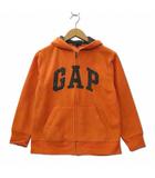 ギャップキッズ GAP KIDS ロゴ ジップアップ フリース パーカー オレンジ 140