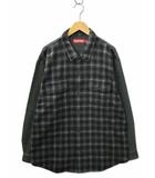 シュプリーム SUPREME Houndstooth Plaid Flannel Shirt ハウンドトゥース ブレイド フランネル シャツ XL BLACK(ブラック)