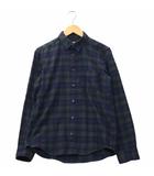 チェック柄 長袖 コットン フランネルシャツ S GREEN × NAVY グリーン × ネイビー HA020268LV